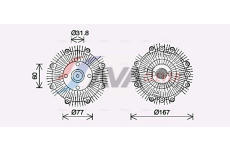 Spojka, větrák chladiče AVA Clever Choice DNC446