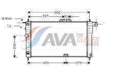 Chladič, chlazení motoru AVA Clever Choice DWA2001