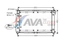 Chladič, chlazení motoru AVA Clever Choice DWA2068