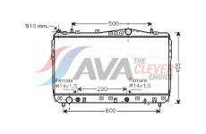 Chladič, chlazení motoru AVA Clever Choice DWA2074