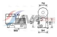 Olejový chladič, motorový olej AVA Clever Choice FD3598H