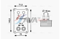 Olejový chladič, motorový olej AVA Clever Choice FD3623