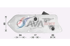 Olejový chladič, motorový olej AVA Clever Choice FD3666