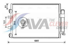 Kondenzátor, klimatizace AVA Clever Choice FD5484D