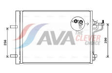 Kondenzátor, klimatizace AVA Clever Choice FD5488D