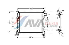 Chladič, chlazení motoru AVA Clever Choice FDA2260