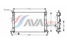 Chladič, chlazení motoru AVA Clever Choice FDA2369