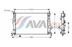 Chladič, chlazení motoru AVA Clever Choice FDA2370