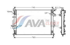 Chladič, chlazení motoru AVA Clever Choice FDA2425