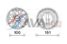 Spojka, větrák chladiče AVA Clever Choice FDC448