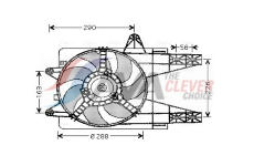 Větrák, chlazení motoru AVA Clever Choice FT7284
