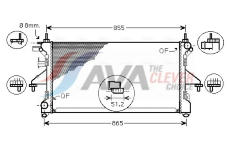 Chladič, chlazení motoru AVA QUALITY COOLING FTA2399