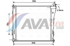 Chladič, chlazení motoru AVA Clever Choice HY2303