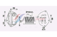 Olejový chladič, motorový olej AVA Clever Choice HY3459
