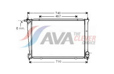 Chladič, chlazení motoru AVA Clever Choice HYA2148