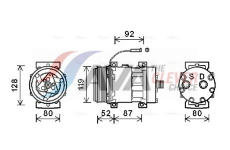 Kompresor, klimatizace AVA QUALITY COOLING IVAK128