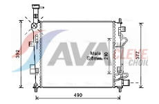 Chladič, chlazení motoru AVA Clever Choice KA2190