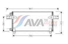 Kondenzátor, klimatizace AVA QUALITY COOLING MNA5020