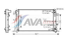 Chladič, chlazení motoru AVA Clever Choice MS2445