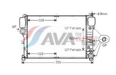 Chladič, chlazení motoru AVA Clever Choice MS2492