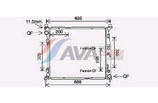 Chladič, chlazení motoru AVA Clever Choice MS2694