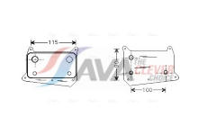 Olejový chladič, motorový olej AVA Clever Choice MS3318