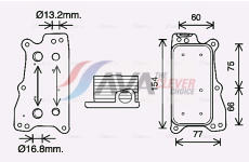 Olejový chladič, motorový olej AVA Clever Choice MS3688