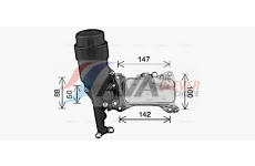 Olejový chladič, motorový olej AVA Clever Choice MS3741H