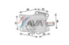 Olejový chladič, motorový olej AVA Clever Choice MS3750