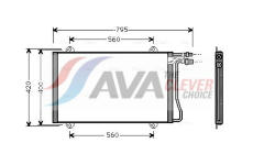 Kondenzátor, klimatizace AVA QUALITY COOLING MS5219