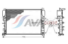 Chladič, chlazení motoru AVA Clever Choice MSA2341