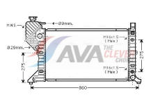 Chladič, chlazení motoru AVA Clever Choice MSA2343