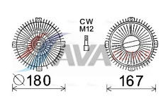Spojka, větrák chladiče AVA Clever Choice MSC524