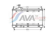 Chladič, chlazení motoru AVA Clever Choice MT2256