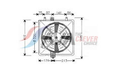 Větrák, chlazení motoru AVA Clever Choice MT7502