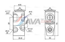 Expanzní ventil, klimatizace AVA Clever Choice OL1746