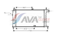 Chladič, chlazení motoru AVA Clever Choice OL2064