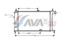 Chladič, chlazení motoru AVA Clever Choice OL2066