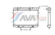 Chladič, chlazení motoru AVA Clever Choice OL2188