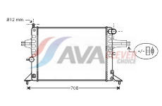 Chladič, chlazení motoru AVA Clever Choice OL2272