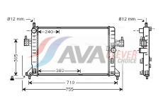Chladič, chlazení motoru AVA Clever Choice OL2305