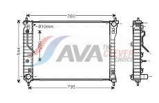 Chladič, chlazení motoru AVA Clever Choice OL2434