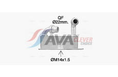 Olejový chladič, motorový olej AVA Clever Choice OL3705