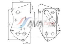 Olejový chladič, motorový olej AVA Clever Choice OL3749