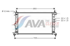 Chladič, chlazení motoru AVA Clever Choice OLA2220