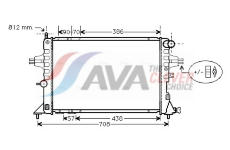 Chladič, chlazení motoru AVA Clever Choice OLA2252