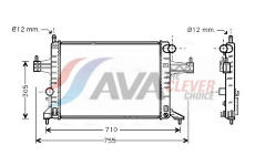Chladič, chlazení motoru AVA Clever Choice OLA2306