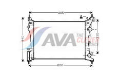 Chladič, chlazení motoru AVA Clever Choice OLA2408