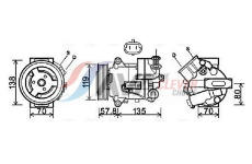 Kompresor, klimatizace AVA Clever Choice OLAK496