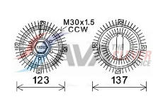 Spojka, větrák chladiče AVA Clever Choice OLC557